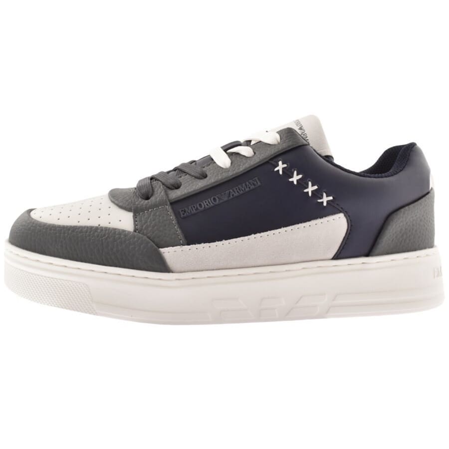 Emporio Armani Logo Trainers Navy male 9 43